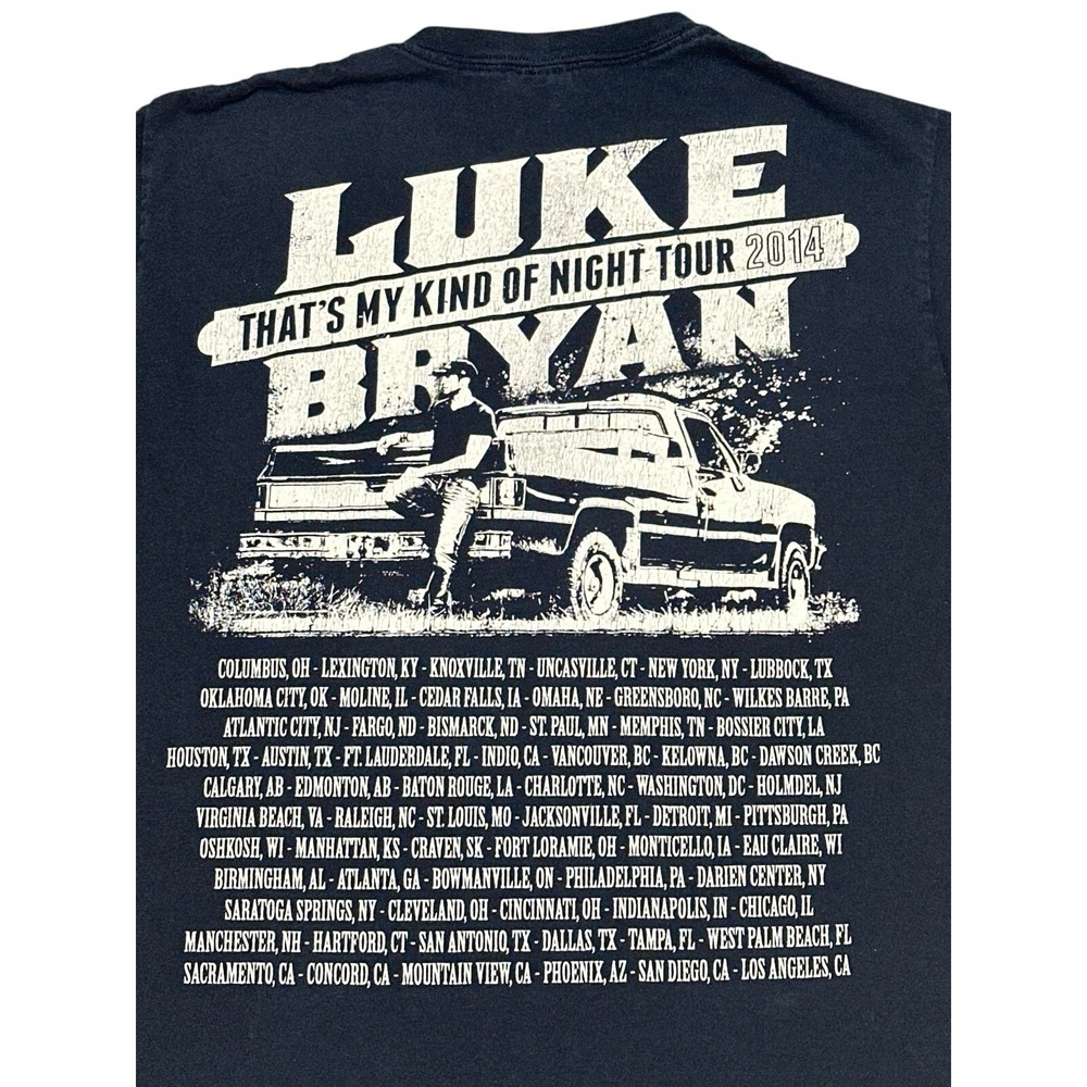 Luke Bryan "That's My Kind Of Night Tour 2014" Concert T-Shirt Size S 100%Cotton